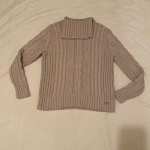 Chunky cable knit  turtleneck sweater